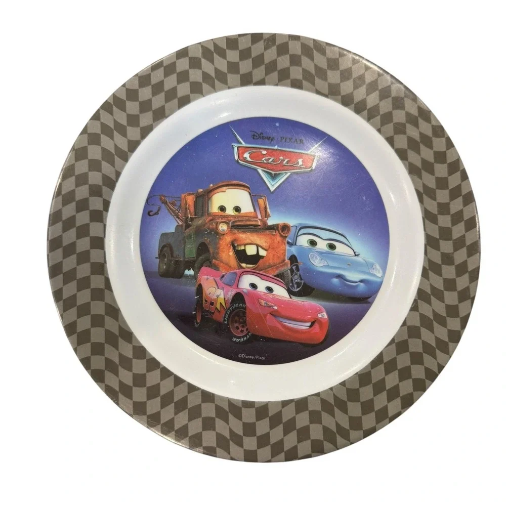 Vintage Cars Melamine Plate‎ Bowl Set Lightning McQueen Mater Toddler Feeding